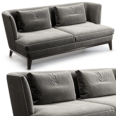 Luxurious Caracalla Sofa: Unparalleled Comfort & Style 3D model image 1 