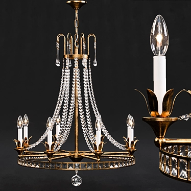 Elegant Louis Chandelier 3D model image 1 