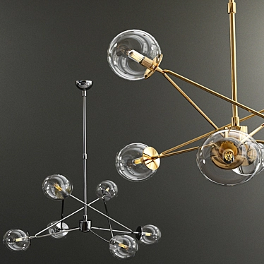 Turenne Large Dynamic Chandelier 3D model image 1 