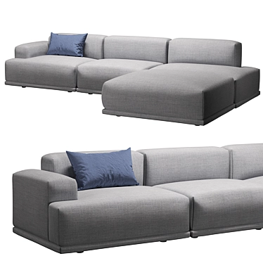 Muuto Connect Modular Sofa: Versatile and Stylish Seating 3D model image 1 