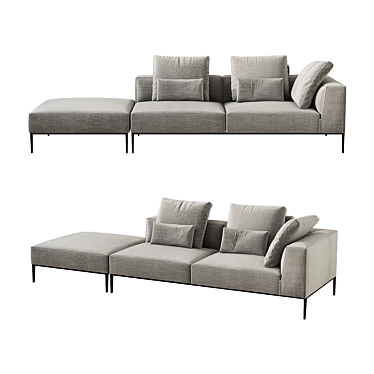 Modern Michel Effe Sofa: High-Quality 3D Model 3D model image 1 