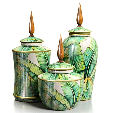 Elegant Decor Vases 3D model image 1 