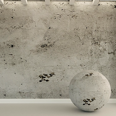 Vintage Concrete Wall 3D model image 1 