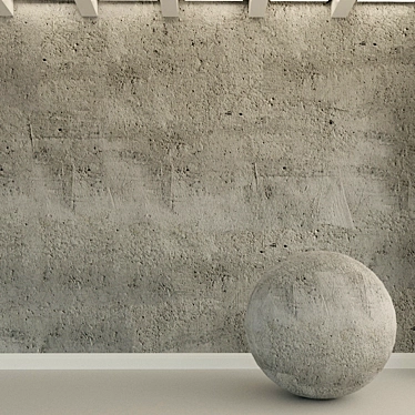 Vintage Concrete Wall Texture 3D model image 1 