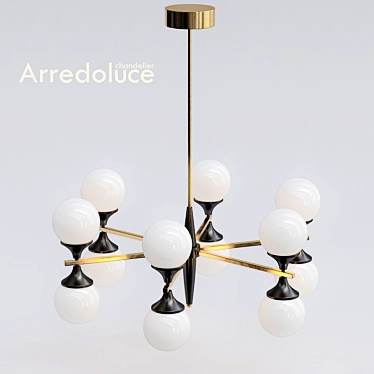 Modern Hanging Chandelier: Ball Valley Arredoluce 3D model image 1 