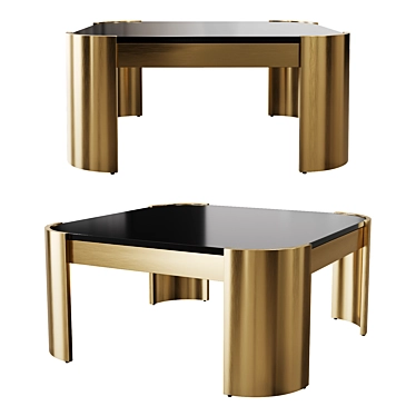 Eichholtz Courrier Brass Coffee Table 3D model image 1 