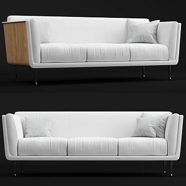Stylish and Modern Goetz Sofa 3D model image 1 