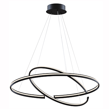 Azumi Pendant Lamp: Sleek Black Design 3D model image 1 