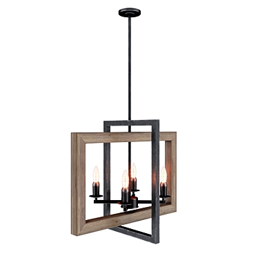 Vintage Distressed Island Pendant Light 3D model image 1 