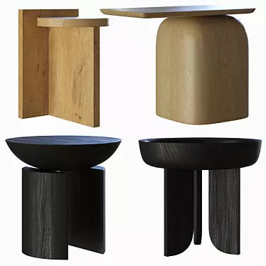 Artistic Side Tables Masterpieces 3D model image 1 