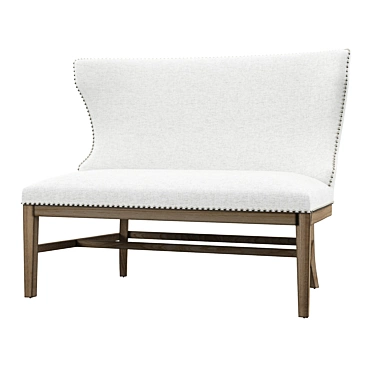 Elegant Upholstered Bench 3D model image 1 