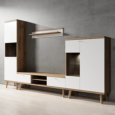 Primo Piaski Wall Unit: Stylish and Functional 3D model image 1 