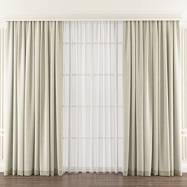 Refined Curtain Design 3D model image 1 