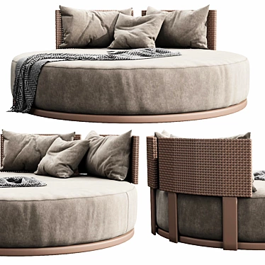 Modern Carbon Daybed: Skyline Windsor 3D model image 1 
