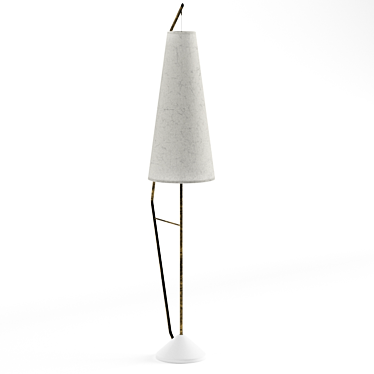 Scandi Mid-Century Floor Lamp 3D model image 1 