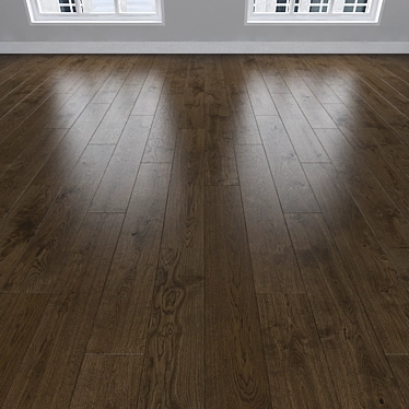 Earthen Oak Parquet: Herringbone, Linear & Chevron 3D model image 1 