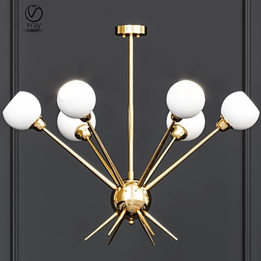 Modern Brutal Mace Chandelier 3D model image 1 