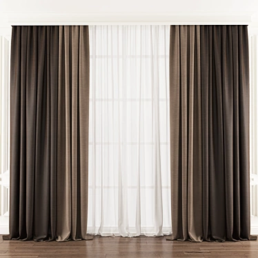 Stylish Curtain 476 3D model image 1 