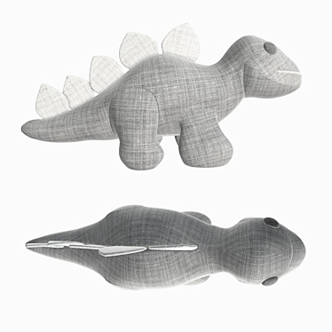 Roaring Dinosaur Plush Toy 3D model image 1 