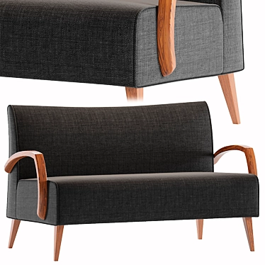 JMS Cassis 3-Seater Sofa: Modern Elegance for Your Living Space 3D model image 1 
