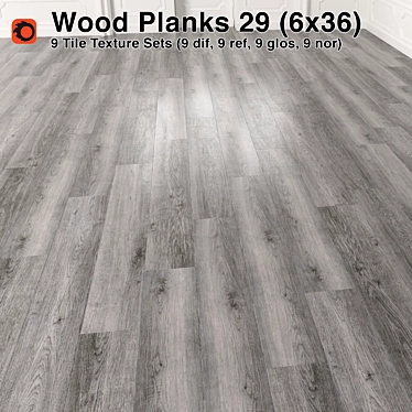 Premium Plank Wood Flooring 3D model image 1 