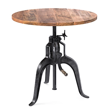 Rustic Mango Wood Pub Table - Elegant and Durable 3D model image 1 
