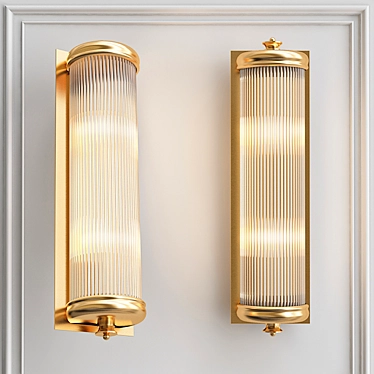 Glorious L Brass Wall Lamp 3D model image 1 