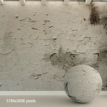 Vintage Concrete Wall Texture 3D model image 1 