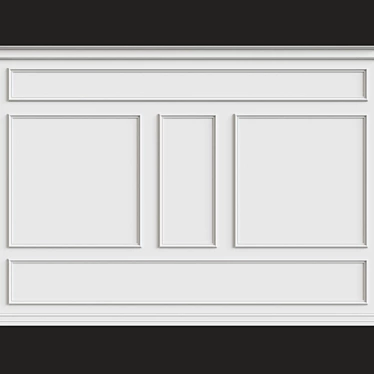 Elegant Wall Moulding: Stunning 3DMax Design 3D model image 1 