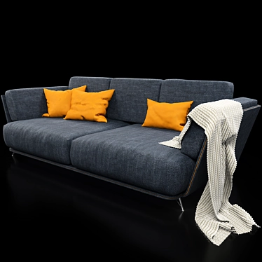 Sleek RM01 Modern Sofa 3D model image 1 