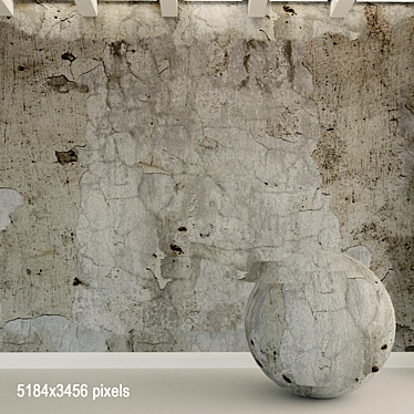 Title: Aged Concrete Wall Texture-105 3D model image 1 