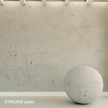 Vintage Concrete Wall Texture 3D model image 1 