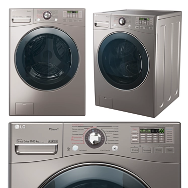 LG F1K2CH2T Washing Machine: Efficient and Stylish 3D model image 1 