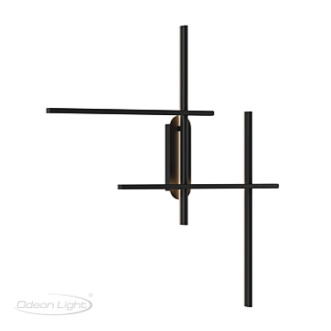 Sleek Black Wall Lamp: ODEON LIGHT RUDY 3D model image 1 
