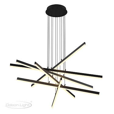 RUDY Pendant Lamp: Modern Black Design 3D model image 1 