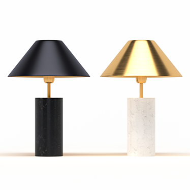 Kare Palazzina Table Lamp: Elegant Illumination for Your Space 3D model image 1 