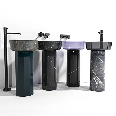 Opale Sinks: Innovative Design for Your Bathroom 3D model image 1 