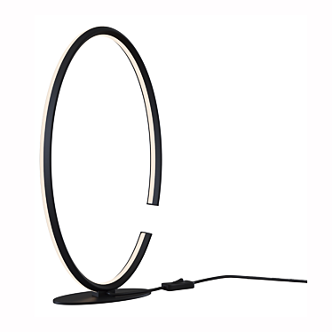 Azumi Table Lamp: Stylish, Adjustable, Black 3D model image 1 