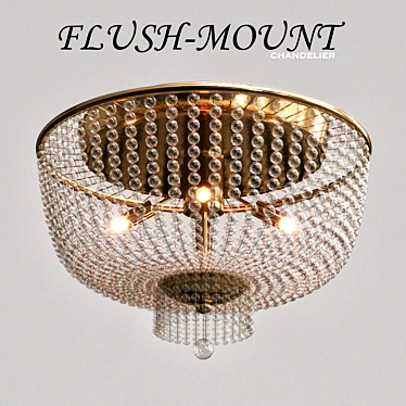 Jacqueline Clear Flush Mount: Elegant Lighting Solution 3D model image 1 