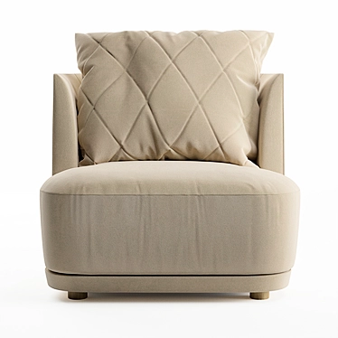 Elegant Alberta Armchair: Castello Lagravinese Studio 3D model image 1 