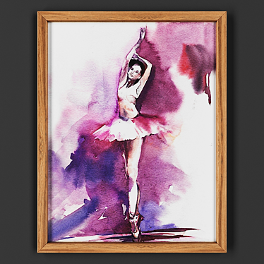 Wooden Framed Picture 3D model image 1 