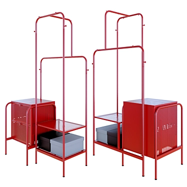 Minimalist Storage Set: IKEA Nikkeby 3D model image 1 
