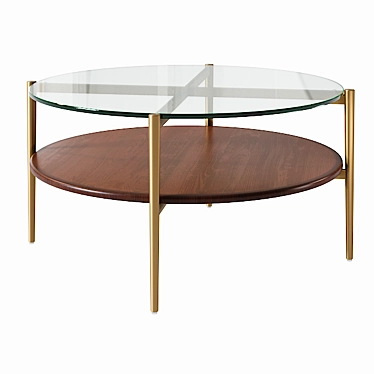 West Elm Art Display Round Coffee Table 3D model image 1 