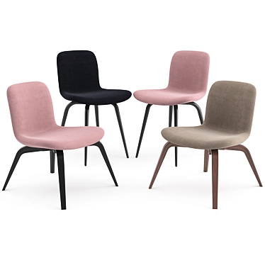 NORR11 Goose Lounge & Langue Soft: Stylish and Comfortable Chairs 3D model image 1 