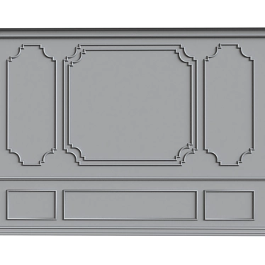 Elegant Wall Moulding: Adds Depth 3D model image 1 