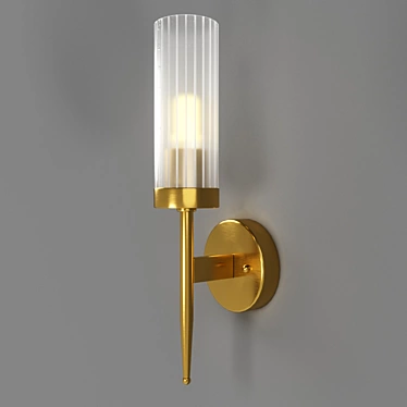 Bulrash 40.8071 Modern Brass Pendant with Clear Glass Shade 3D model image 1 