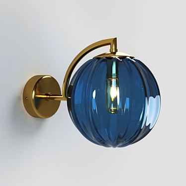 Modern Brass Glass Pendant 3D model image 1 