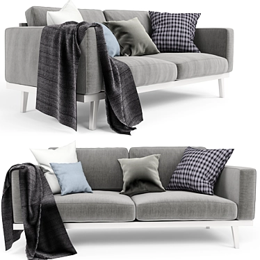 Elegant BoConcept Carlton Sofa 3D model image 1 