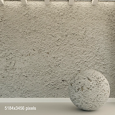 Vintage Concrete Wall Texture 3D model image 1 