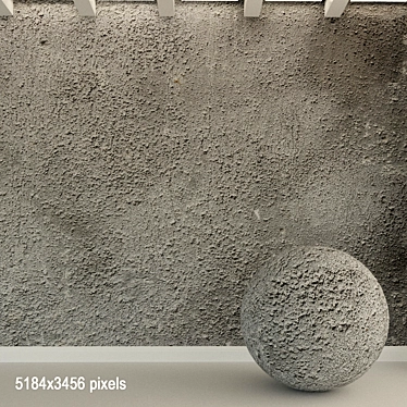 Weathered Concrete Wall Texture 3D model image 1 